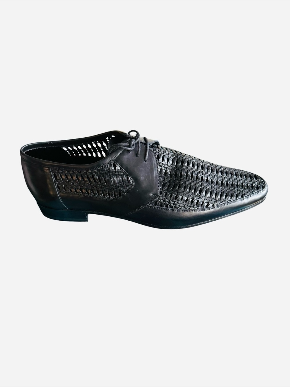 Saint Laurent Black Leather Braided Derby Spring/Summer 2013 EU45/US12 (NEW) - Picture 6 of 12